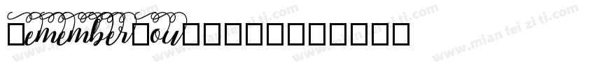 RememberYou 字体下载字体转换